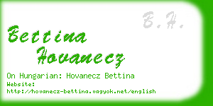 bettina hovanecz business card